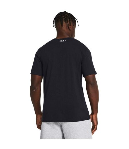 Mens Foundation Updates Gl Short-sleeved T-shirt Black White Under Armour
