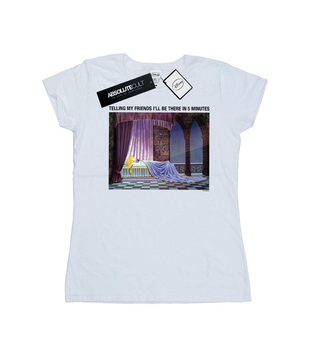 Disney - T-shirt SLEEPING BEAUTY I'LL BE THERE IN - Femme (Blanc) - UTBI15357-1