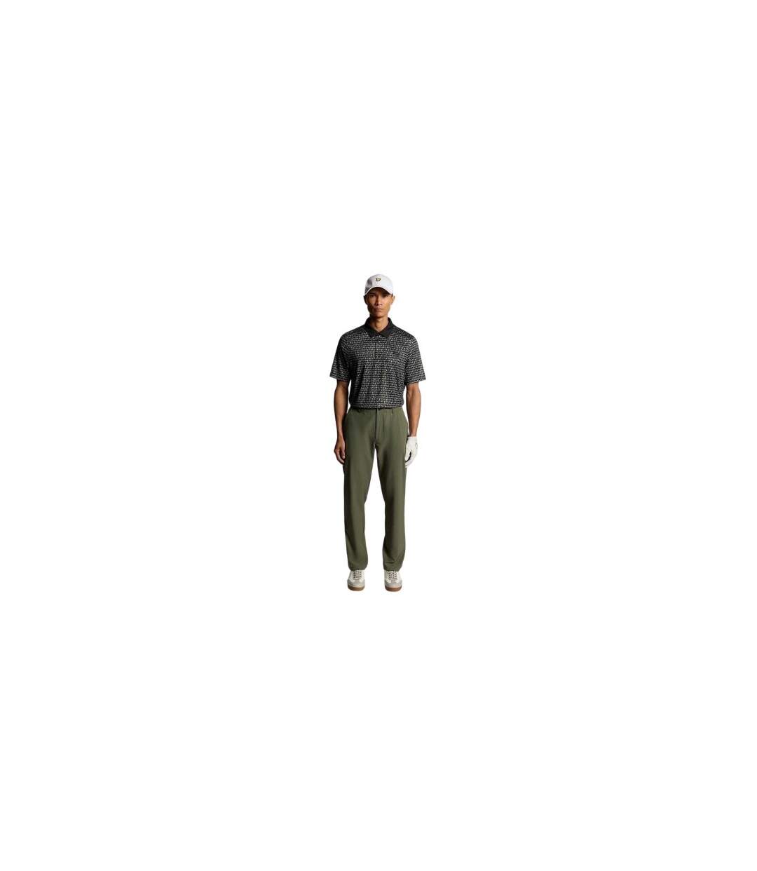 Polo De Golf Manches Courtes Motif/style À Motifs Homme Noir À Motifs Lyle & Scott-1
