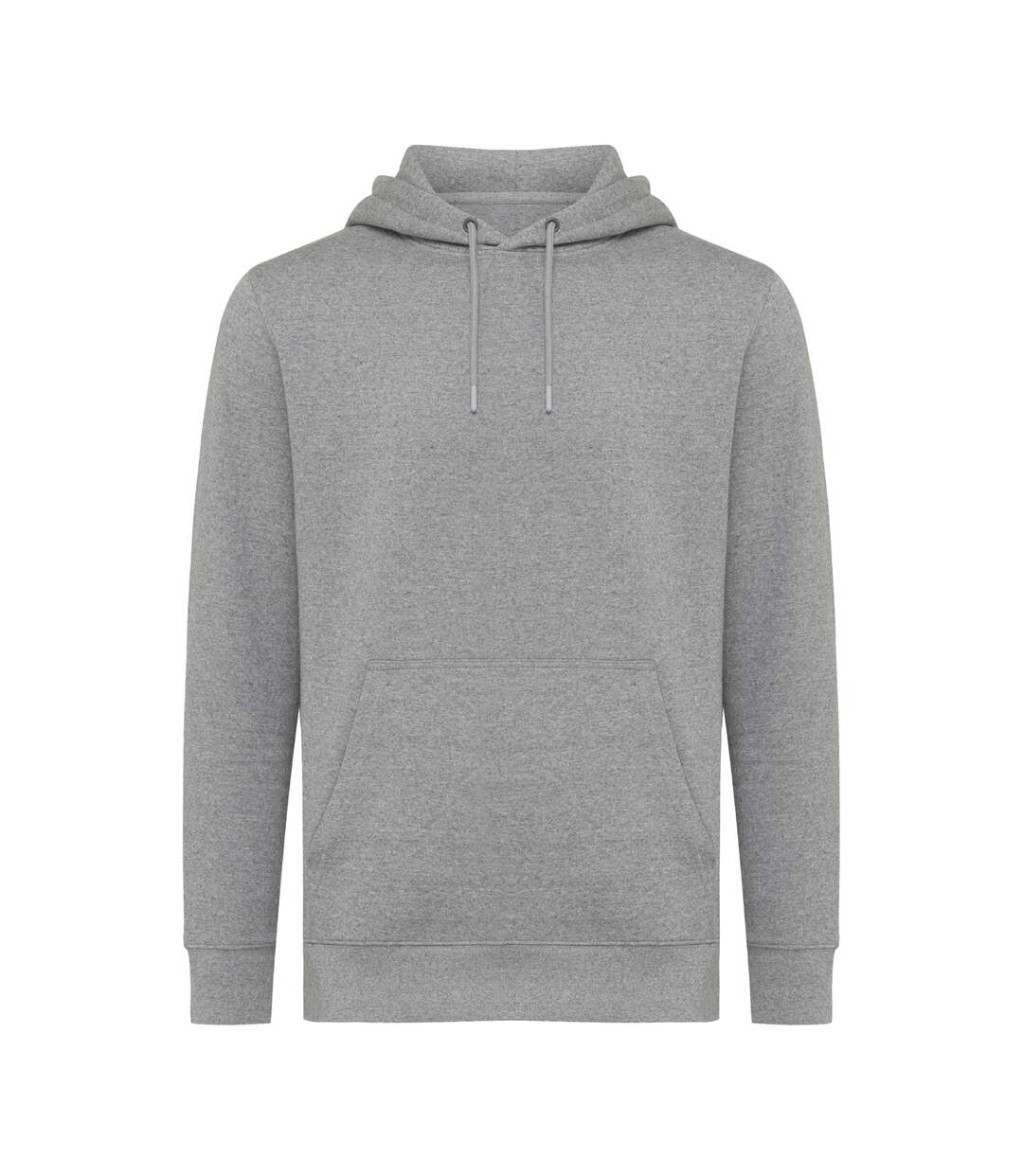 Unisex Adult Rila Recycled Cotton Lightweight Hoodie Light Heather Anthracite Iqoniq-2