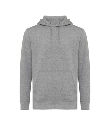 Unisex Adult Rila Recycled Cotton Lightweight Hoodie Light Heather Anthracite Iqoniq