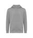 Unisex Adult Rila Recycled Cotton Lightweight Hoodie Light Heather Anthracite Iqoniq-2