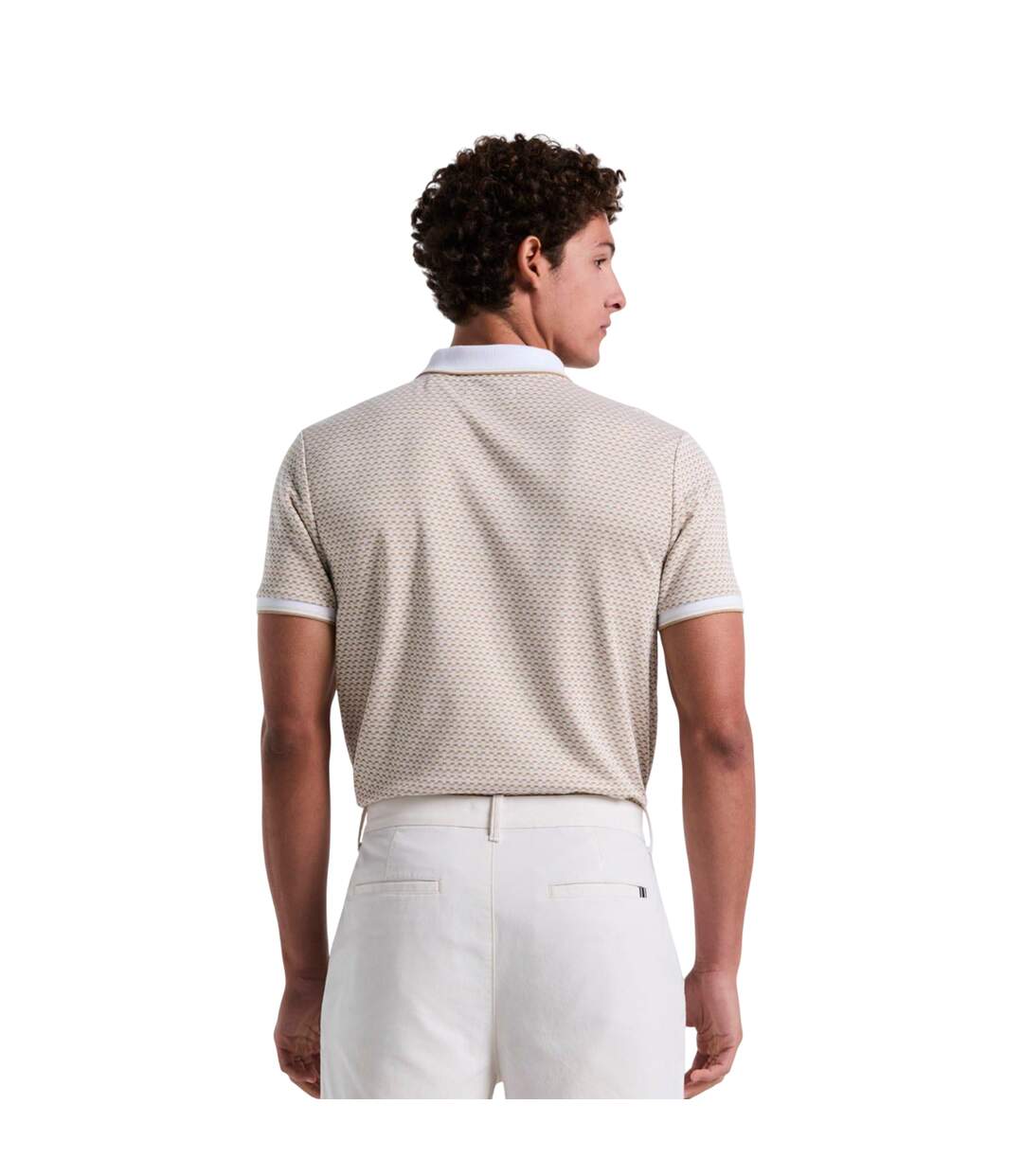 Polo Motif/style Court Homme Crème Original Penguin-3
