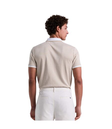 Polo Motif/style Court Homme Crème Original Penguin