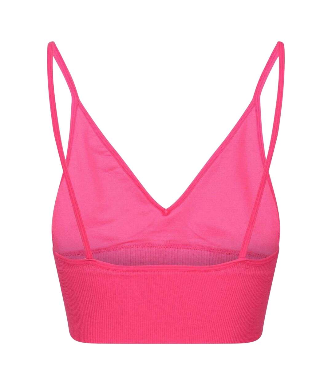 Womens/ladies Ribbed Slim Bra Bright Magenta Lee-2