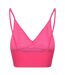 Womens/ladies Ribbed Slim Bra Bright Magenta Lee-2
