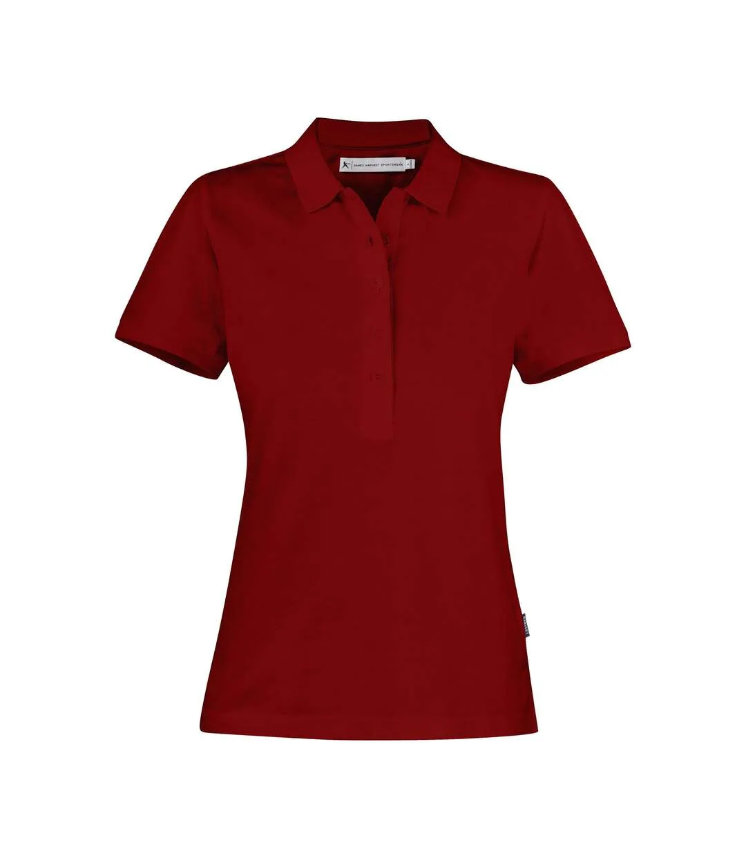 Womens/ladies Neptune Polo Shirt Dark Red James Harvest-2