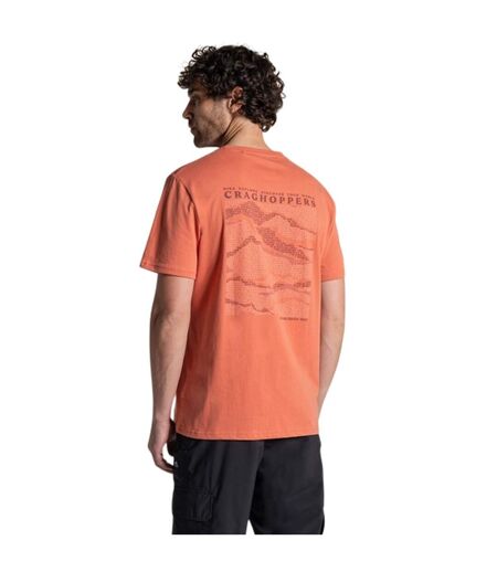 Mens Lucent Ii Mountain Back Print Short-sleeved T-shirt Sahara Craghoppers