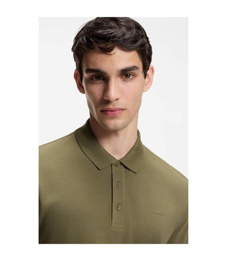 Mens Donos Cotton Polo Shirt Green Hugo
