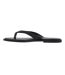 Womens/ladies Toe Post Flat Sandals Black Miso-2