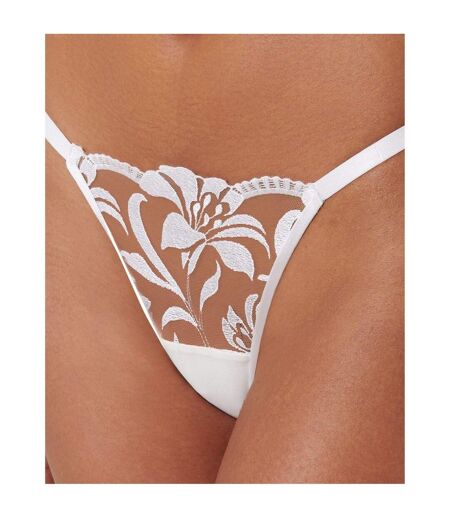 Womens/ladies Leonora Thong White Bluebella