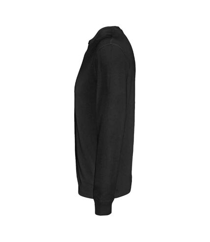 SOLS Unisex Adult Pioneer Cotton Long-Sleeved T-Shirt (Deep Black)