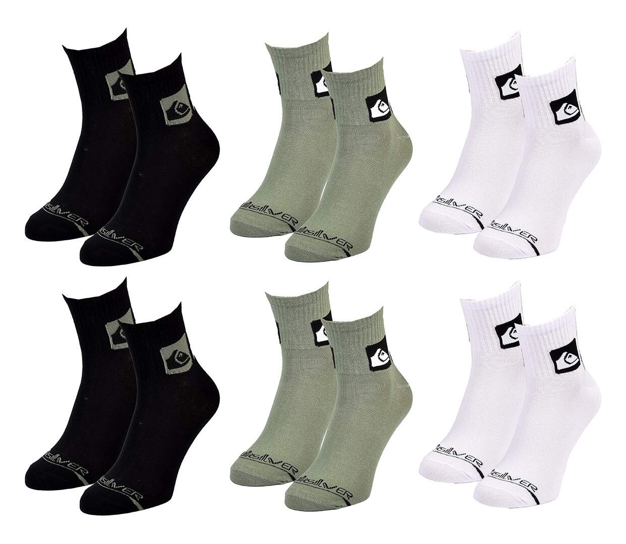 Chaussettes QUIKSILVER QUARTER 6 Pcs 7662-2