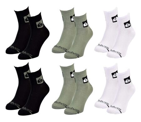 Chaussettes QUIKSILVER QUARTER 6 Pcs 7662