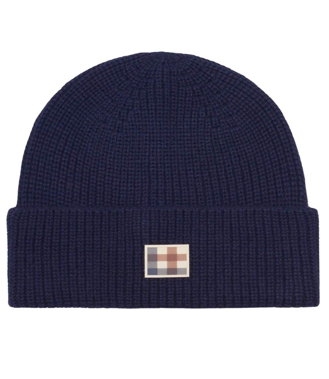 Unisex Adult Active Wool Blend Beanie Navy Blue Aquascutum-1
