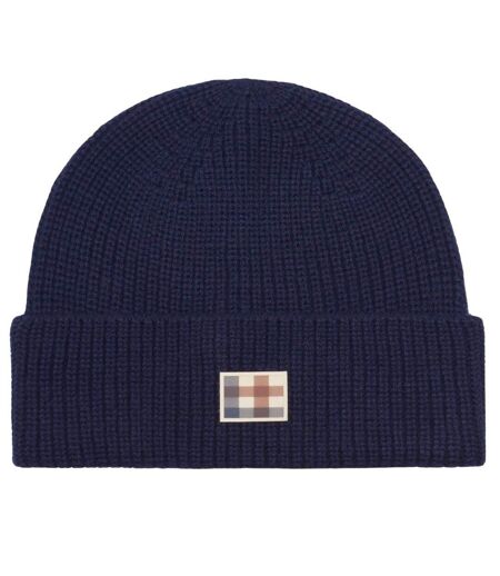 Unisex Adult Active Wool Blend Beanie Navy Blue Aquascutum