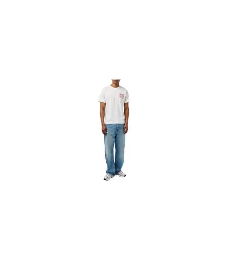 Mens Back Jeans Logo T-shirt White Replay