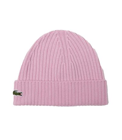Bonnet rose femme lacoste rb0001 - taille unique