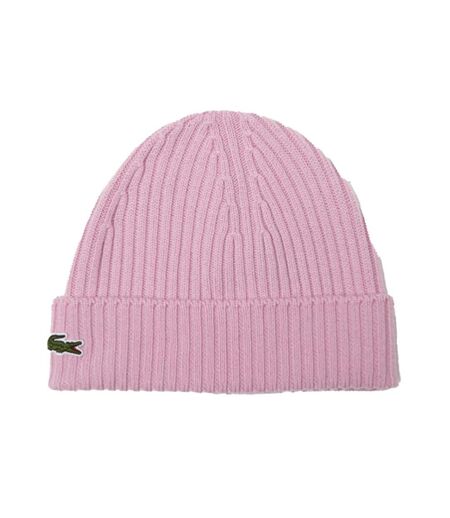 Bonnet rose femme lacoste rb0001 - taille unique