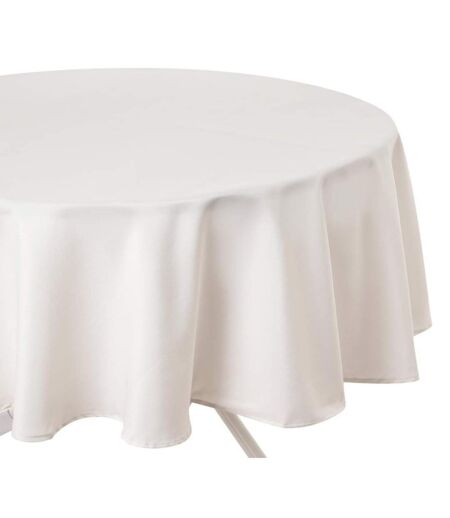 Nappe Antitache Ronde Unie 180cm Ivoire