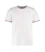 Kustom Kit Mens Tipped Fashion T-Shirt (White/Red/Royal Blue) - UTBC5294