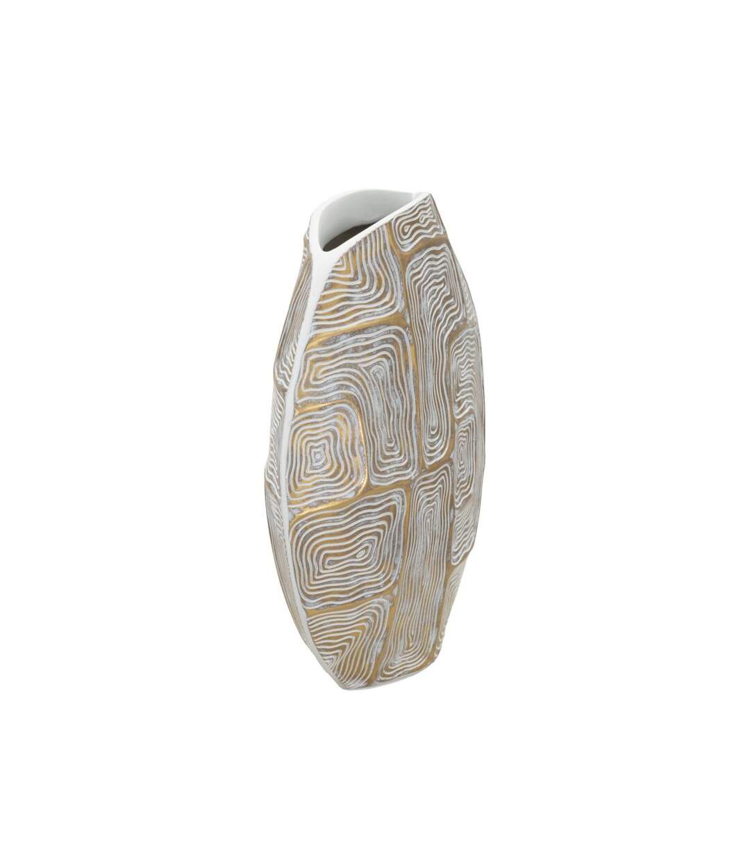 Vase Design en Résine Elips 36cm Or-4
