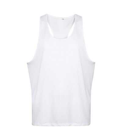 Tanx Mens Vest Sleeveless Vest Top / Muscle Vest (White) - UTRW2869