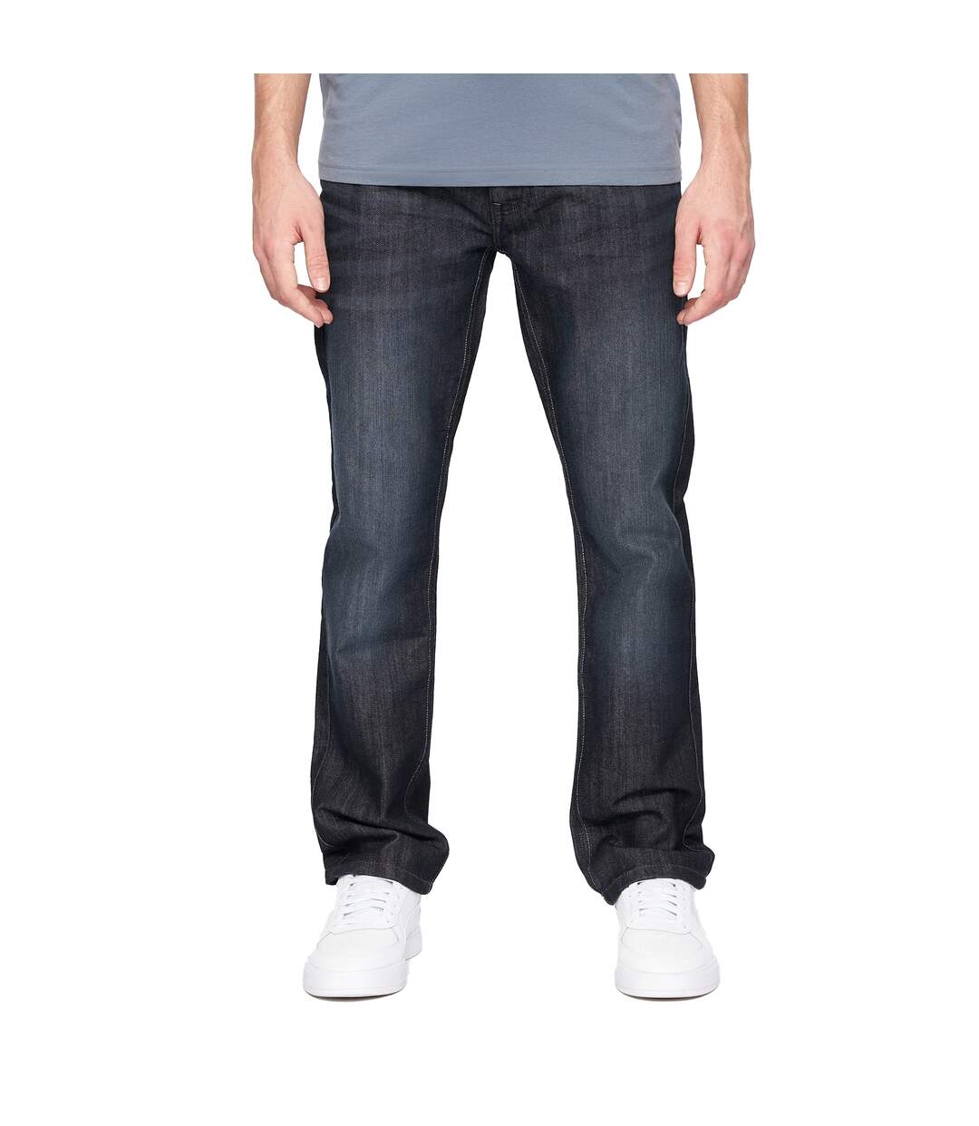 Jean New Techno Homme Bleu Foncé Délavé Crosshatch-2