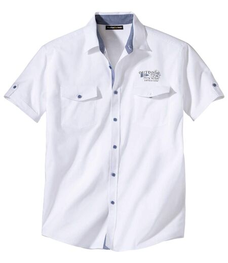Men's White Aviator Shirt