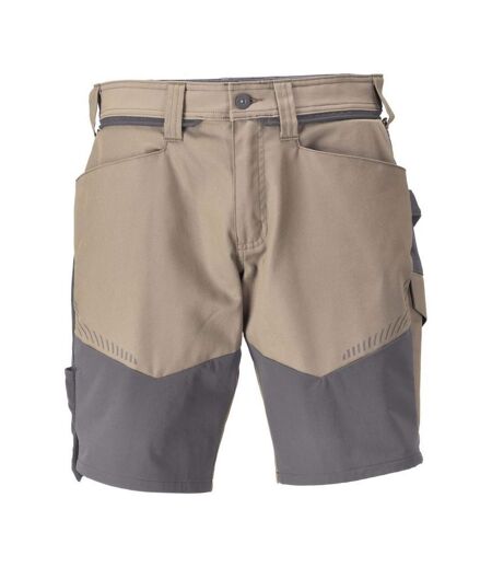 Mens Customised Work Shorts Dark Sand Stone Grey Mascot