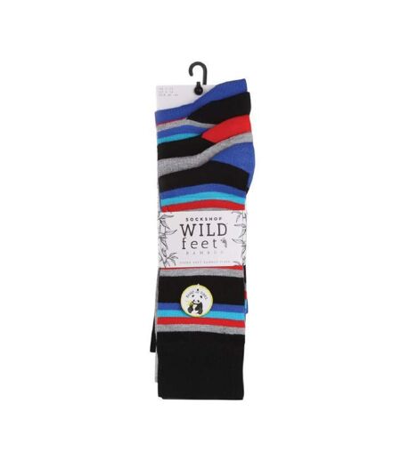 5 Pack Mens Colourful Striped Patterned Bamboo Dress Socks