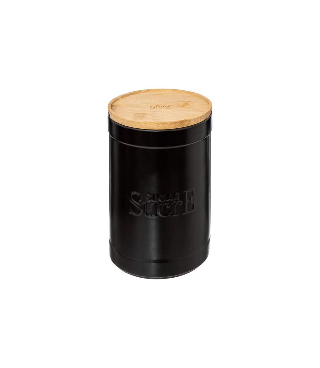 Boîte à Sucre Ronde Natureo 19cm Noir-1