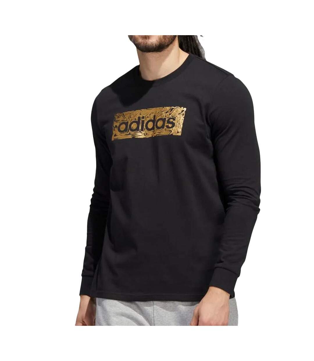 T-shirt Manches Longues Noir Homme Adidas HK9154 - L