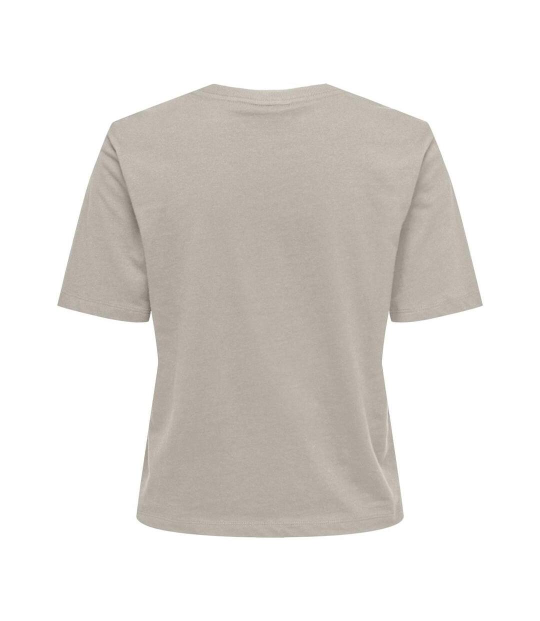 T-shirt gris clair femme jdy rex-2