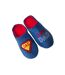 Mens Super Dad Slip-on Mule Slippers Blue Red Keanu-2