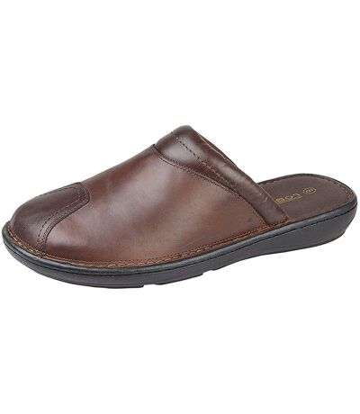 Roamers Mens Leather Clogs (Brown) - UTDF2138