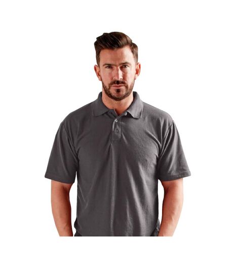 UCC 50/50 Mens Plain Piqué Short Sleeve Polo Shirt (Charcoal) - UTBC1194