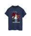 Disney - T-shirt ALICE IN WONDERLAND FLOWERS - Femme (Bleu marine) - UTBI8746-1
