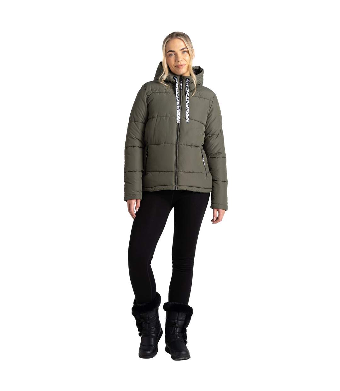 Doudoune Matelassée Society Femme Vert Lichen Dare 2B-1