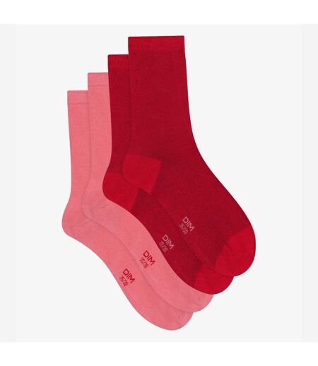 Lot de 2 Paires de Mi-Chaussettes Basique Coton
