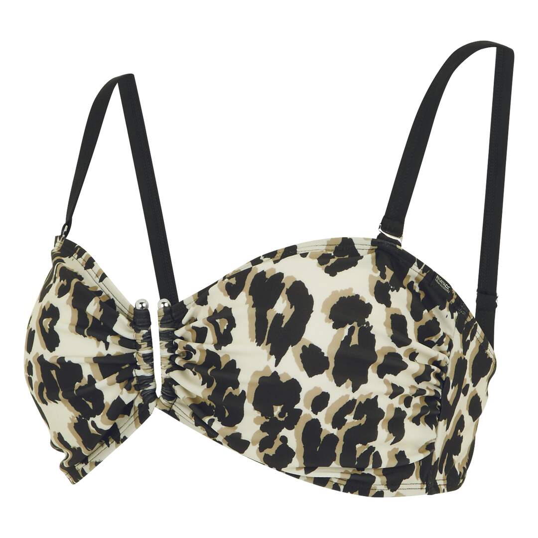 Womens/ladies aceana iii leopard print bikini top natural Regatta-2