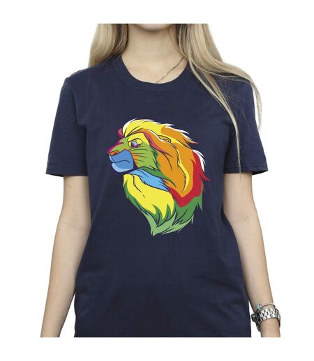 Disney Womens/Ladies The Lion King Colours Cotton Boyfriend T-Shirt (Bleu marine) - UTBI29425