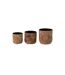 Lot de 3 Cache-Pots en Métal Effy 18cm Marron