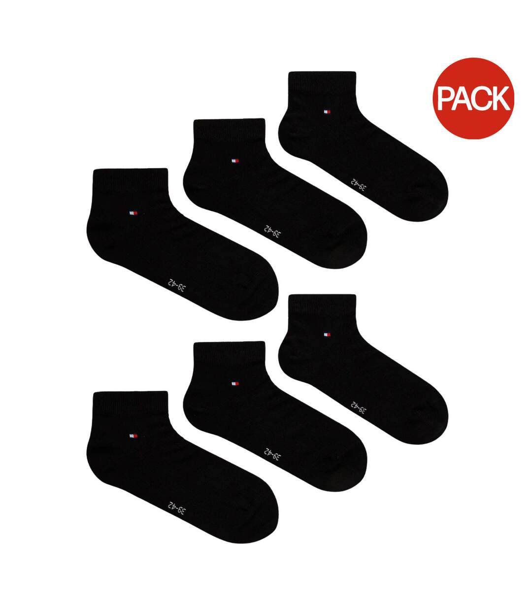 Socquettes Motif/style Uni Homme Noir Tommy Hilfiger-1