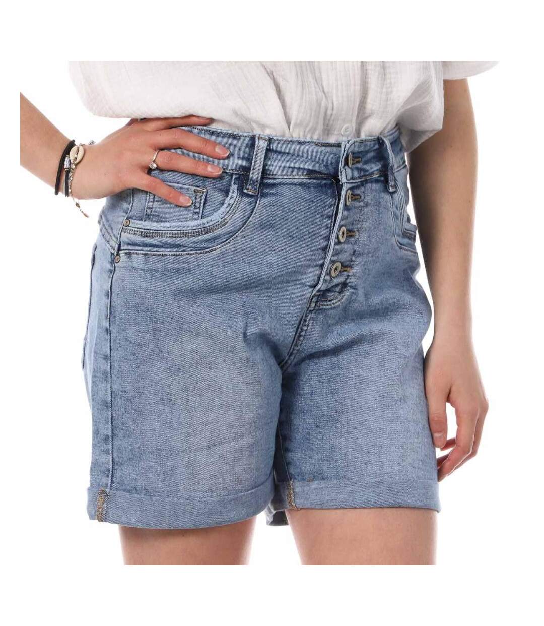 Short Bleu Femme Monday Premium Long Please - XXL-1