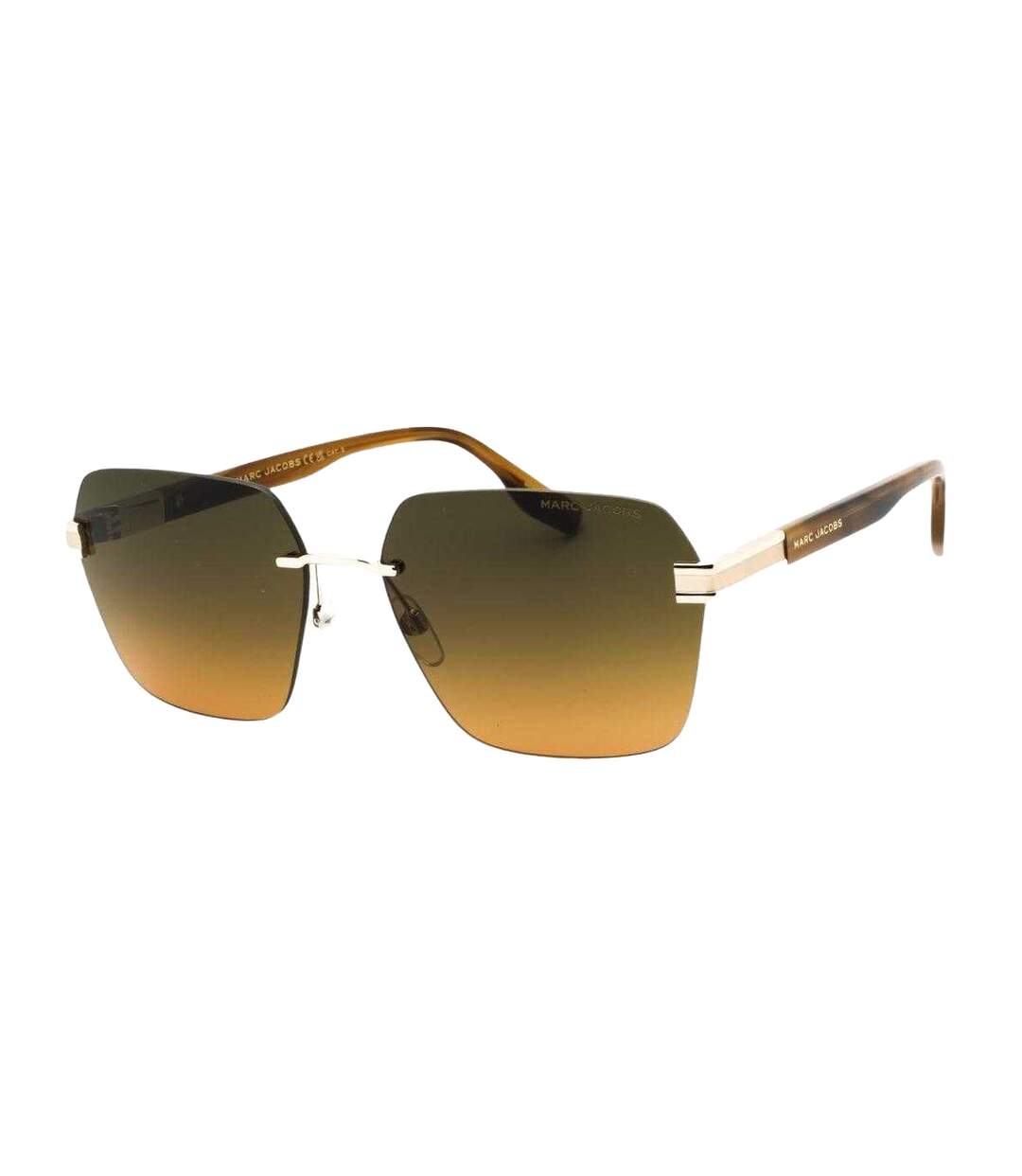 Lunettes De Soleil Motif/style Logo Sf Homme Taille Unique Marron Marc Jacob-1