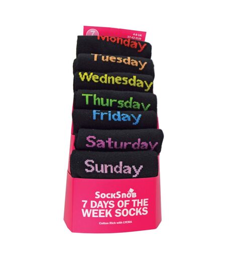 Sock Snob - 7 Paires Femme Chaussettes Semaine Fantaisie Rigolotes