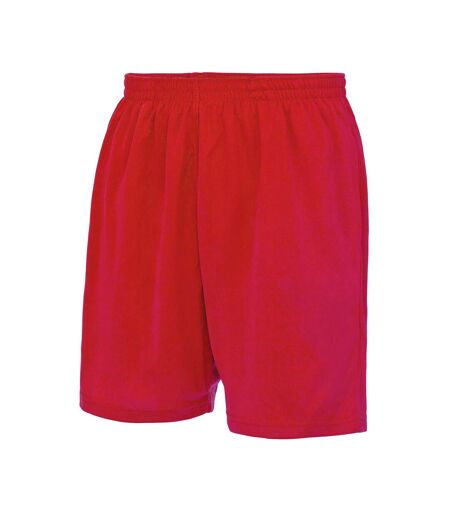 Just Cool Mens Sports Shorts (Fire Red) - UTRW693