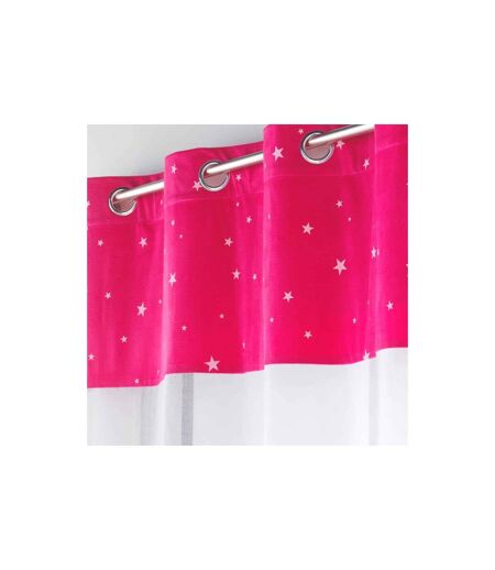 Rideau Voilage Phosphorescent Moonlight 140x240cm Fuchsia