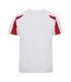 T-shirt sport contraste homme blanc arctique/rouge feu Just Cool-2